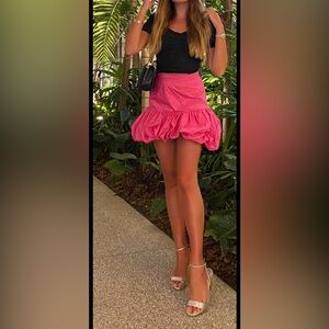 Zara Black Ruched Crop Top with Puff Sleeves